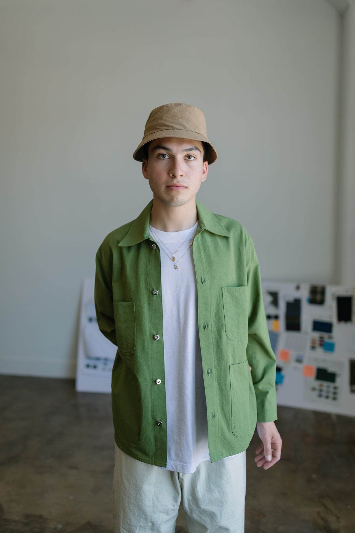 Nylon Twill Weather Cloth Bucket Hat - Khaki