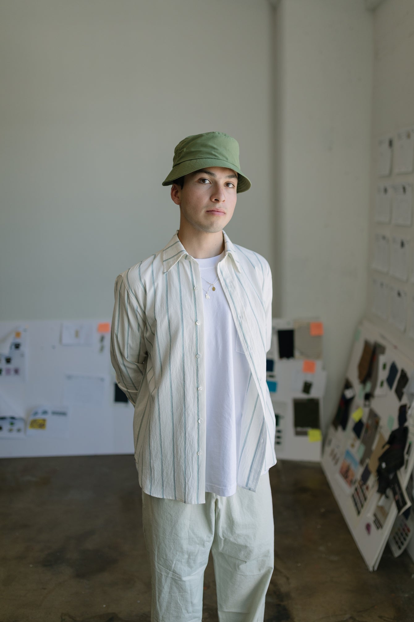 Nylon Twill Weather Cloth Bucket Hat - Army Green