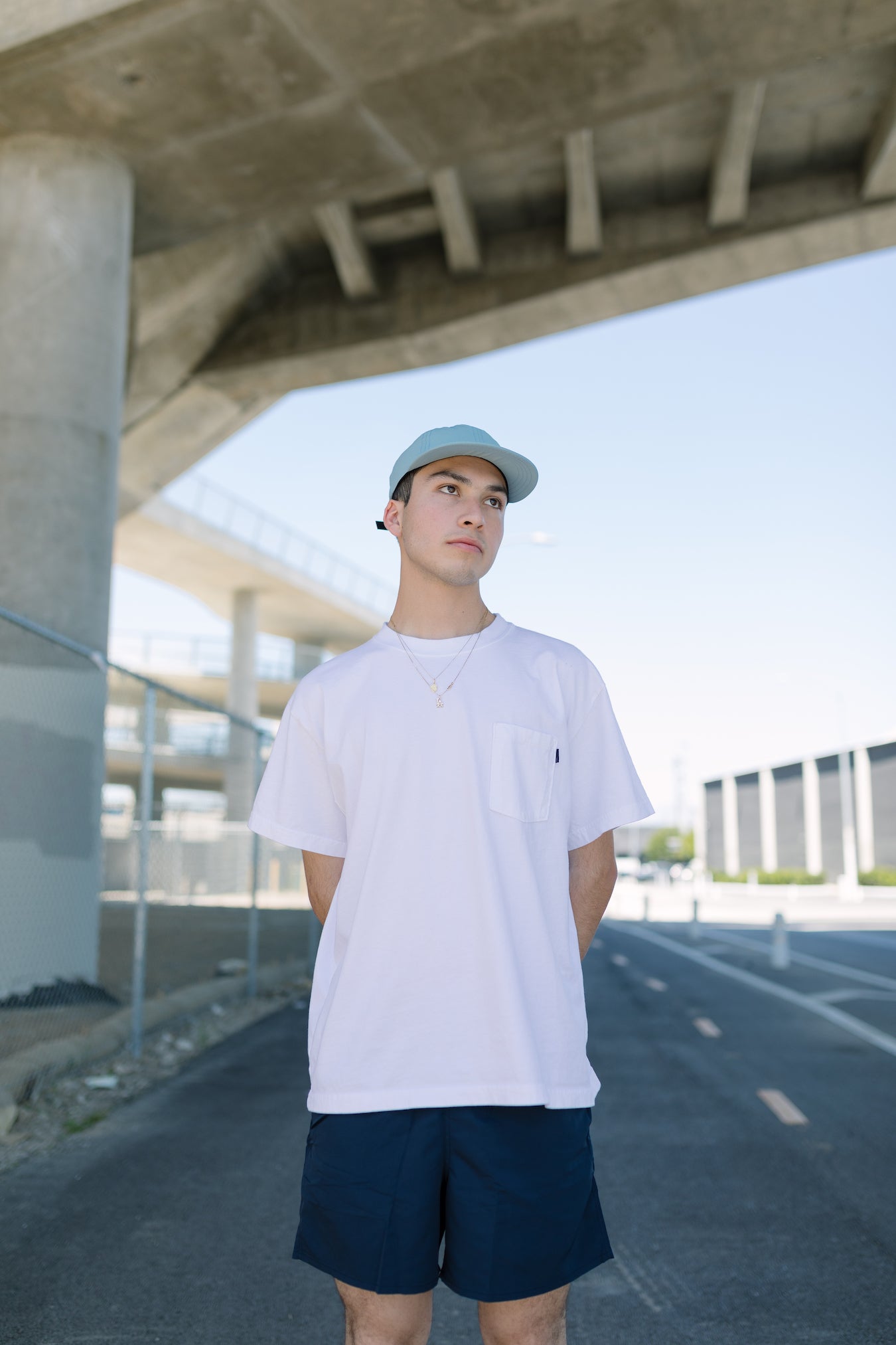 Nylon Twill Weather cloth 6 Panel Cap - Light Blue