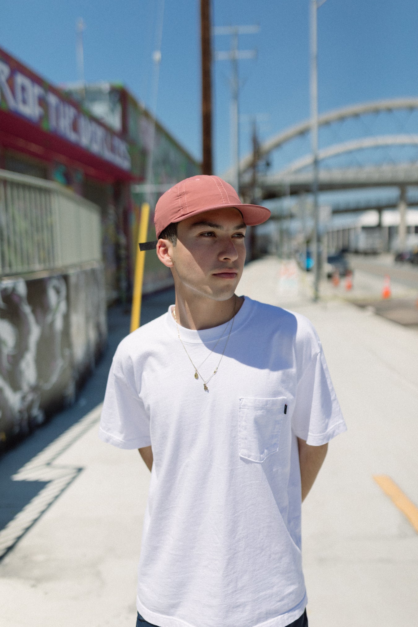 Nylon Twill Weather Cloth 6 Panel Cap - Rose