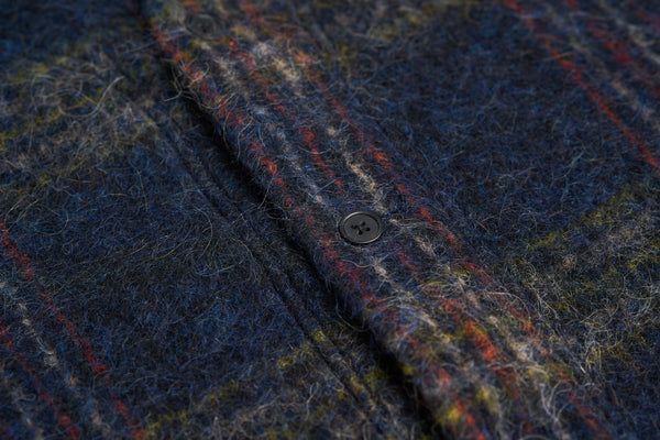 Italian Liner Jacket - Navy Plaid