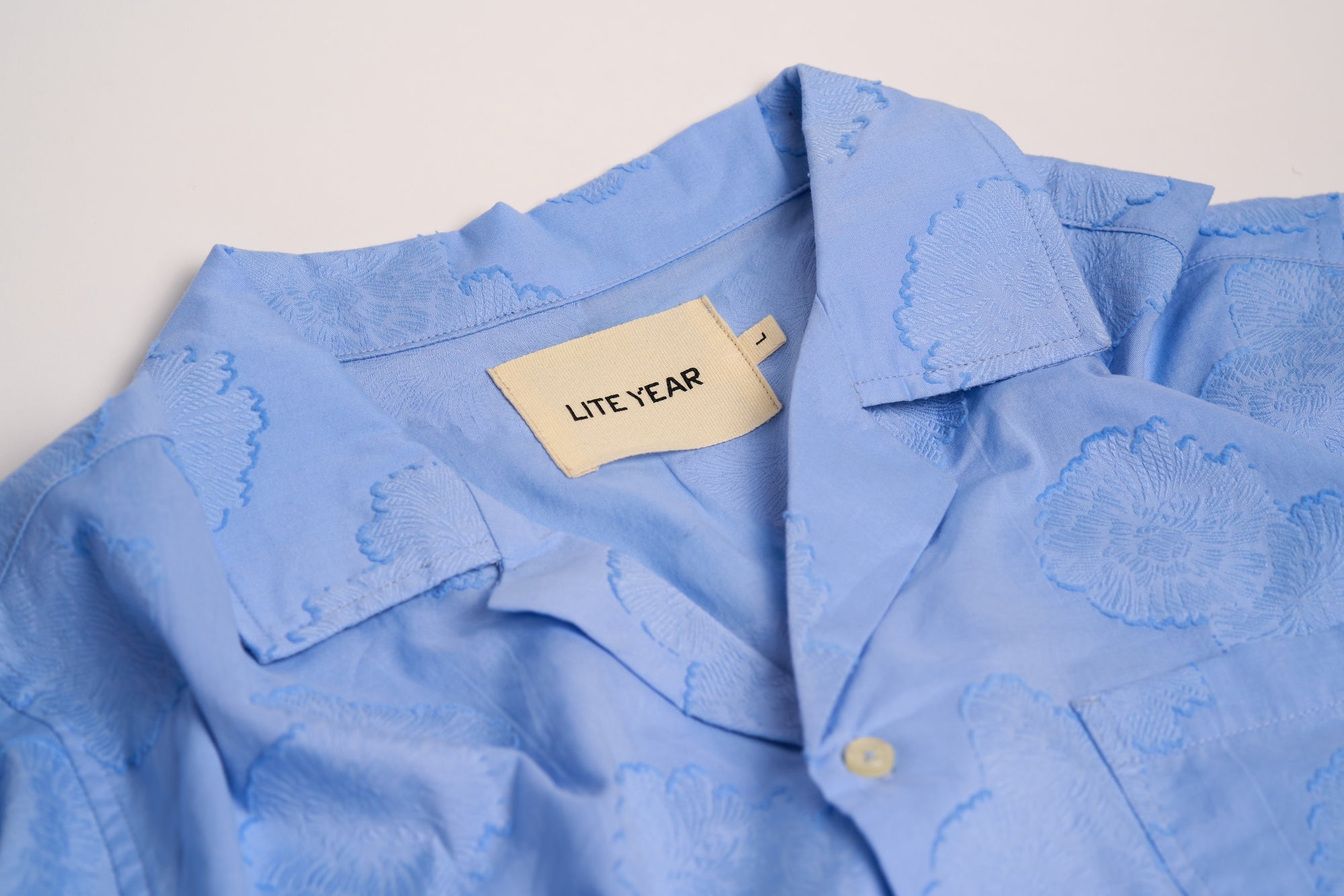 Short Sleeve Camp Collar Shirt - Floral Blue