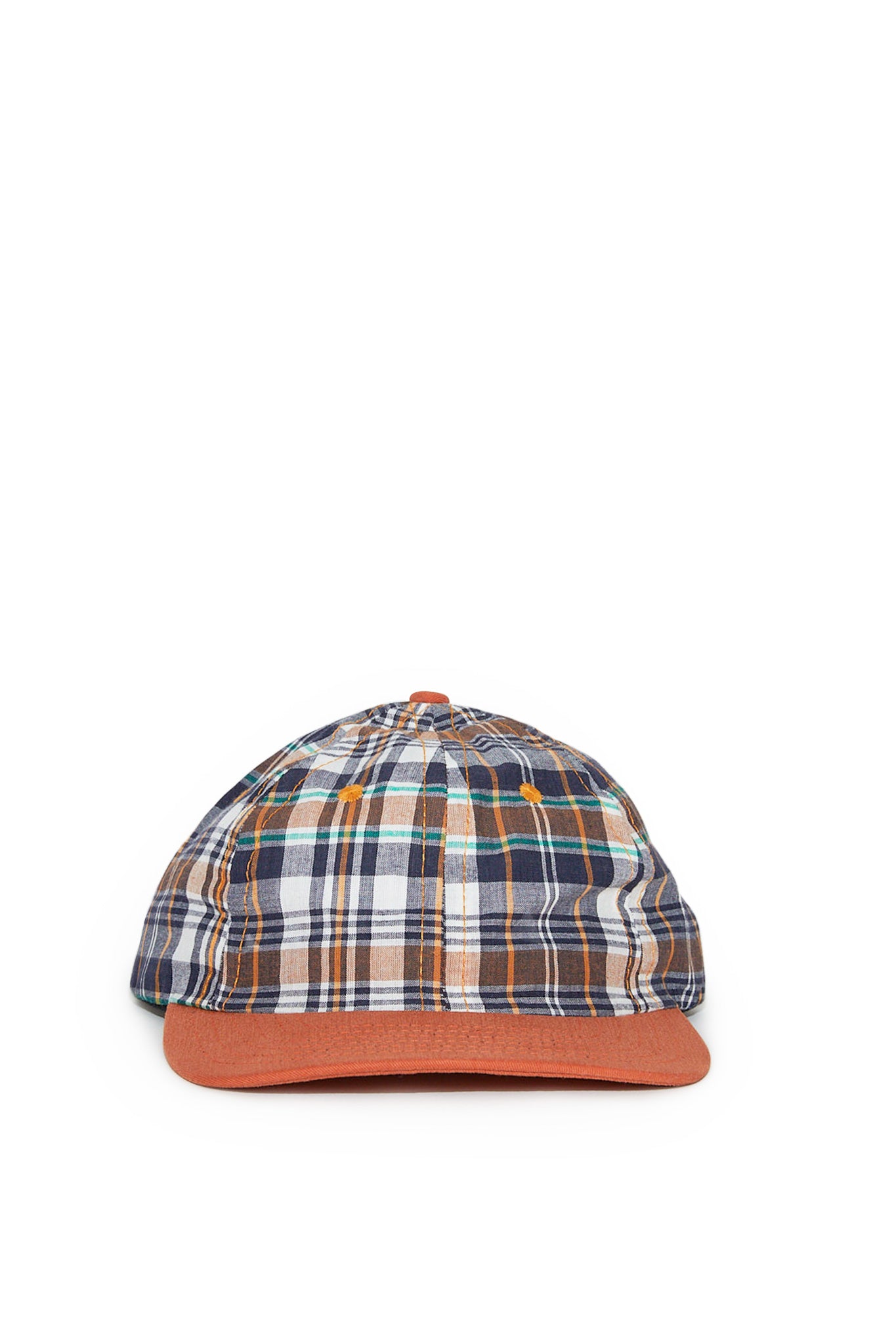 Madras Cap - Orange Plaid