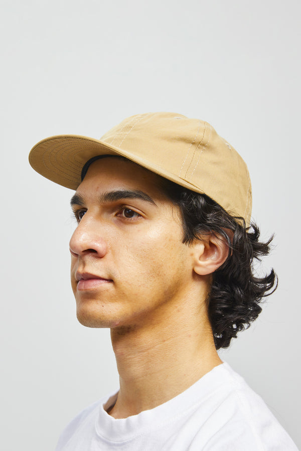 6 panel Japanese Cotton Nylon Cap- Khaki