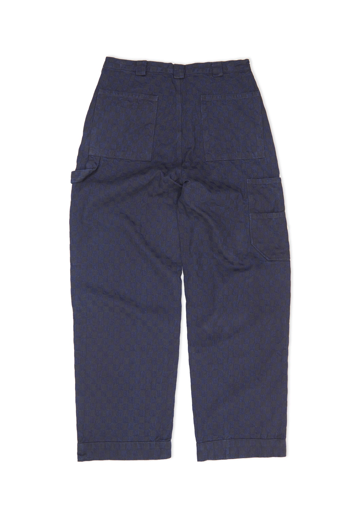 Japanese Denim Carpenter Pant - Indigo Check