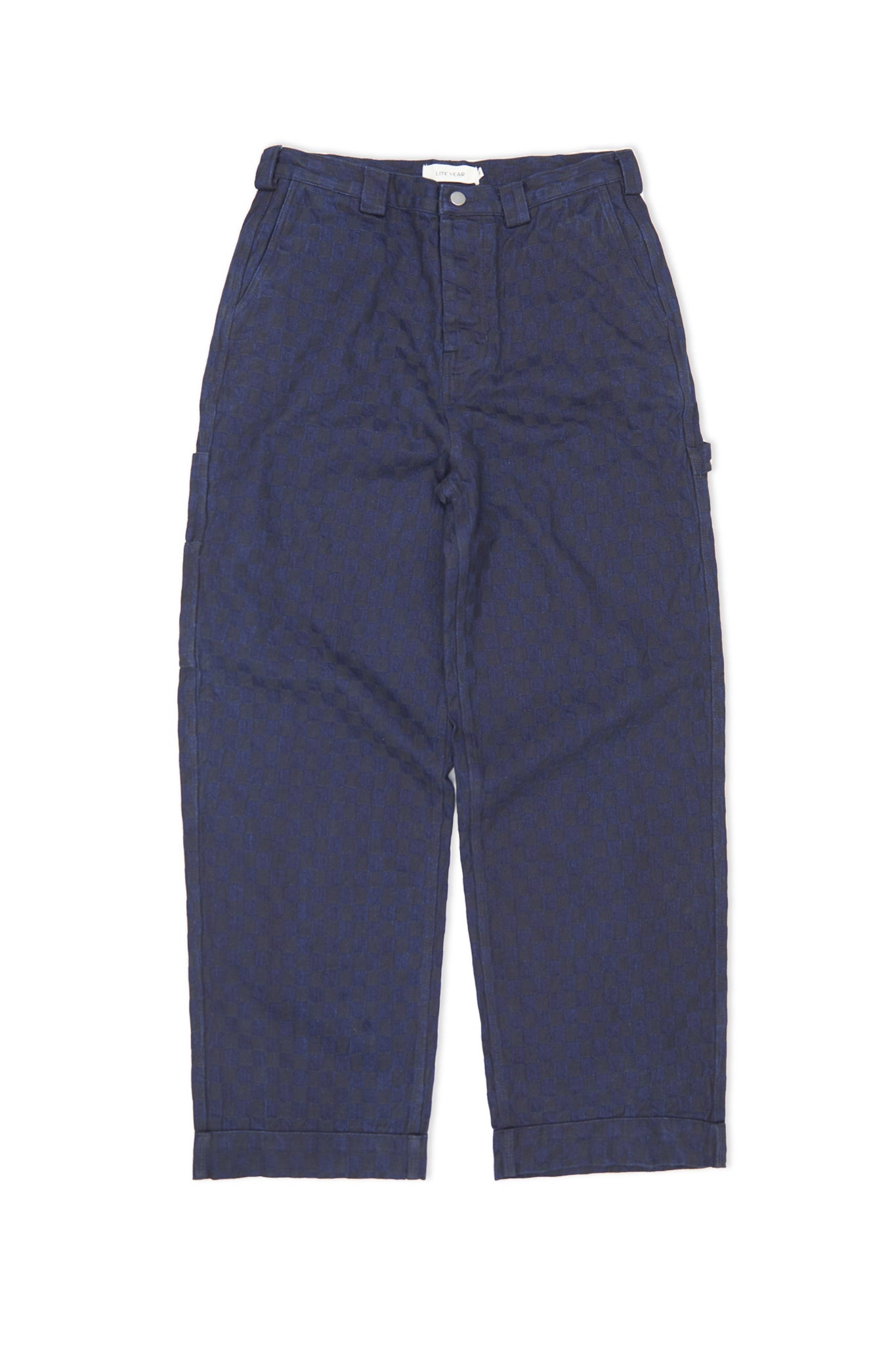 Japanese Denim Carpenter Pant - Indigo Check