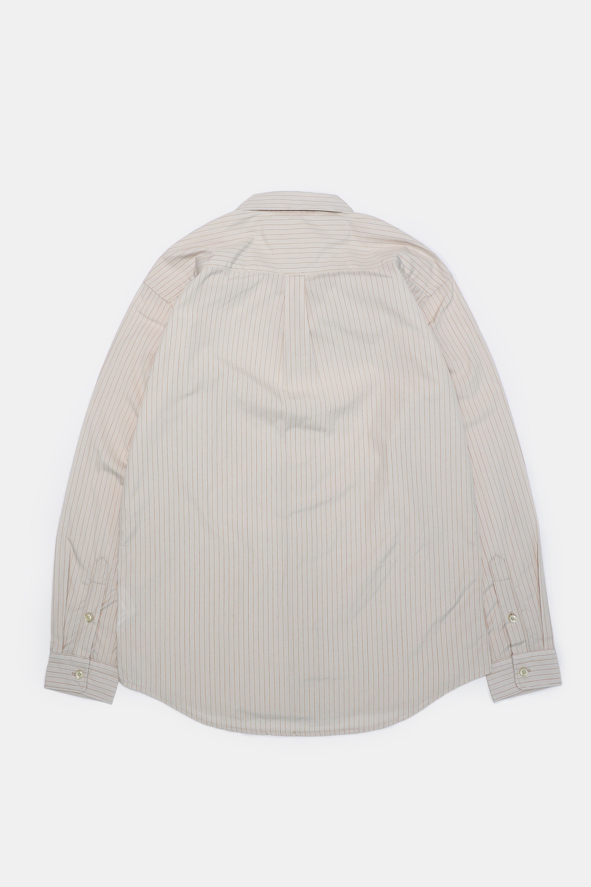 Relaxed Long Sleeve Shirt - Blue White Floral Stripe