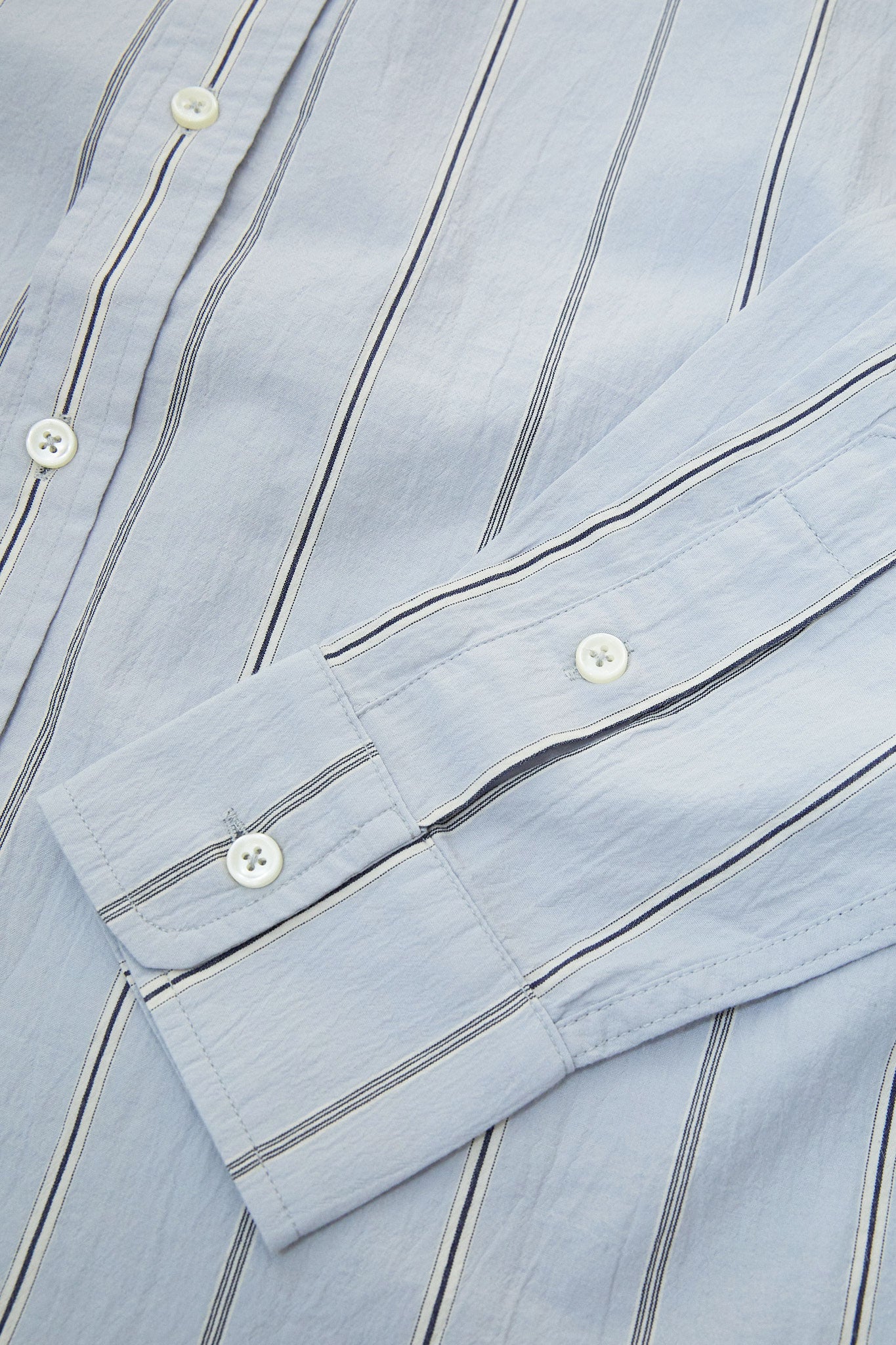 Classic Shirt - Light Blue with Navy Stripe