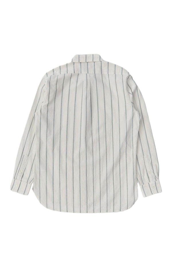 Classic Shirt - White with Green Stripe