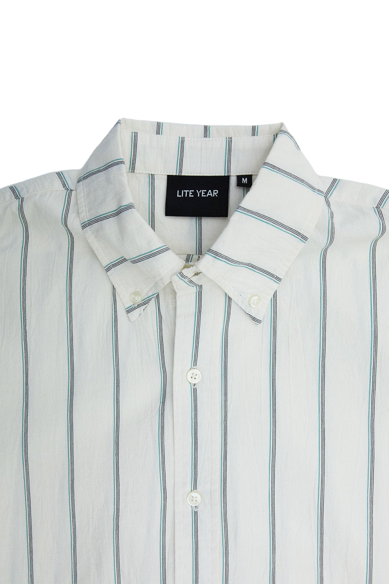 Classic Shirt - White with Green Stripe