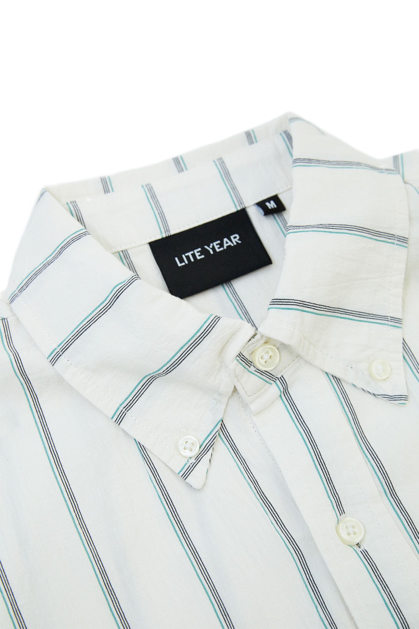Classic Shirt - White with Green Stripe