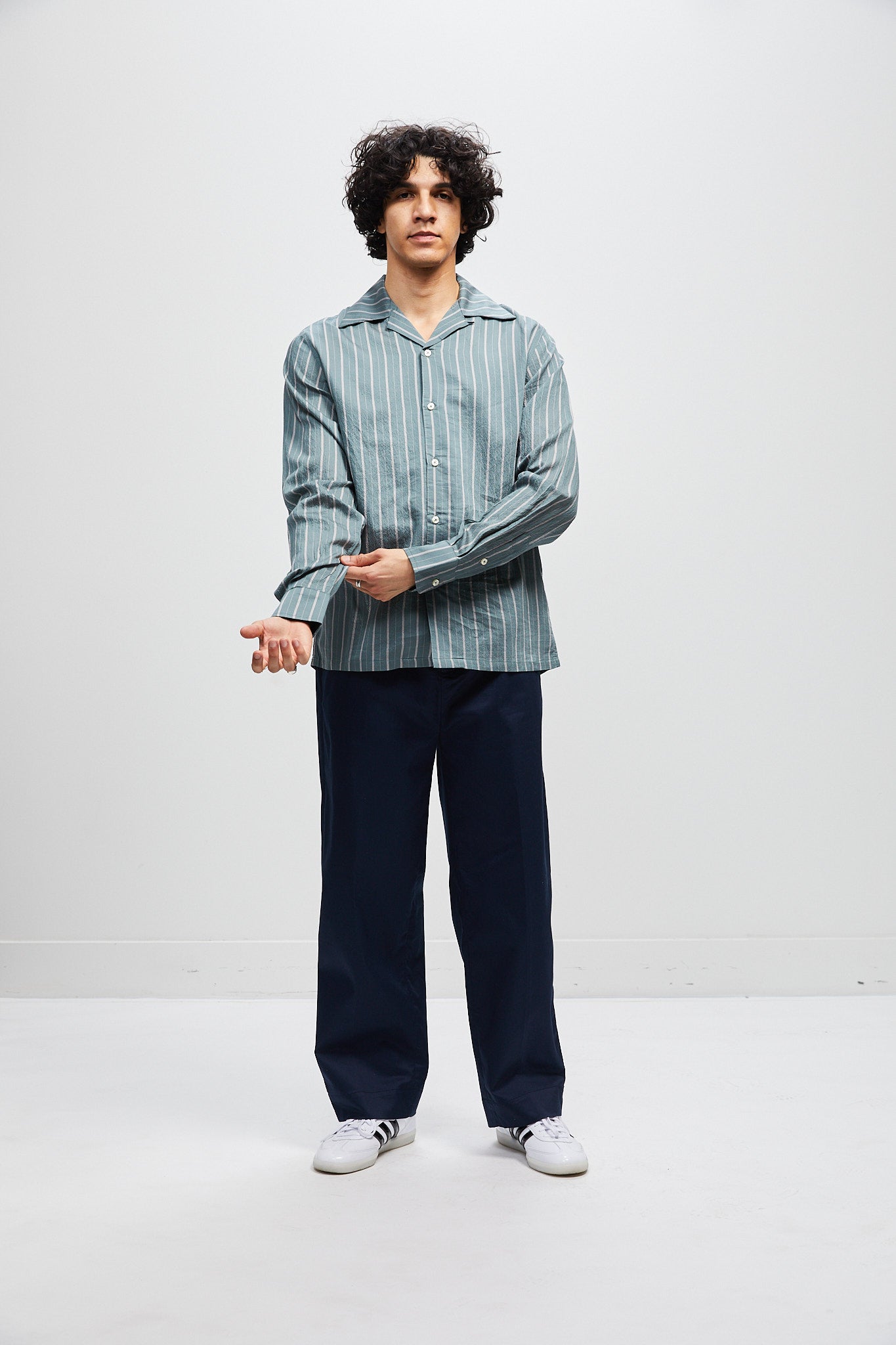 camp collar shirt Lite Year Italian long sleeve camp collar