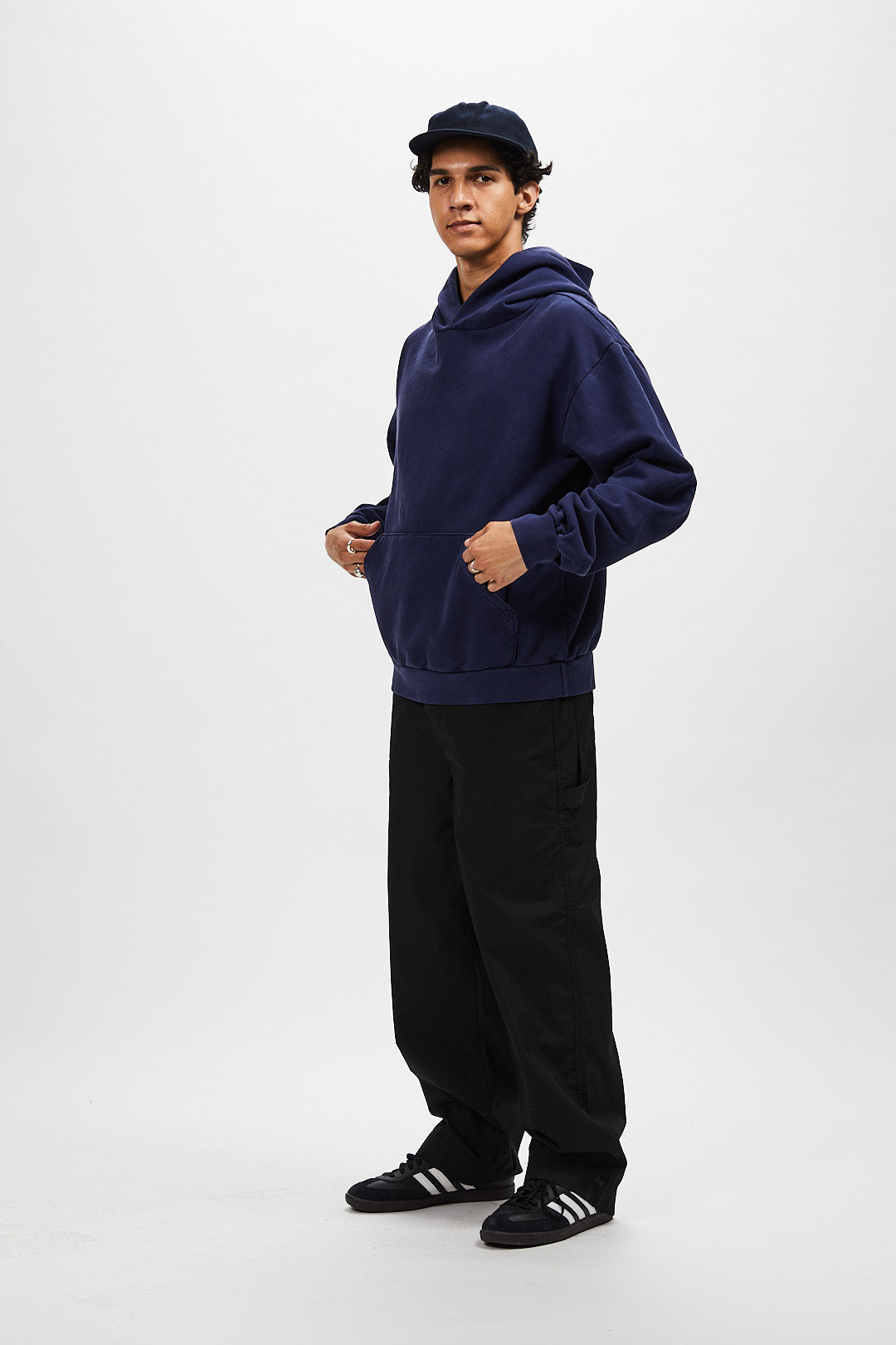Oversized Hoodie- Washed Blue