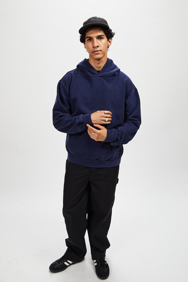 Oversized Hoodie- Washed Blue