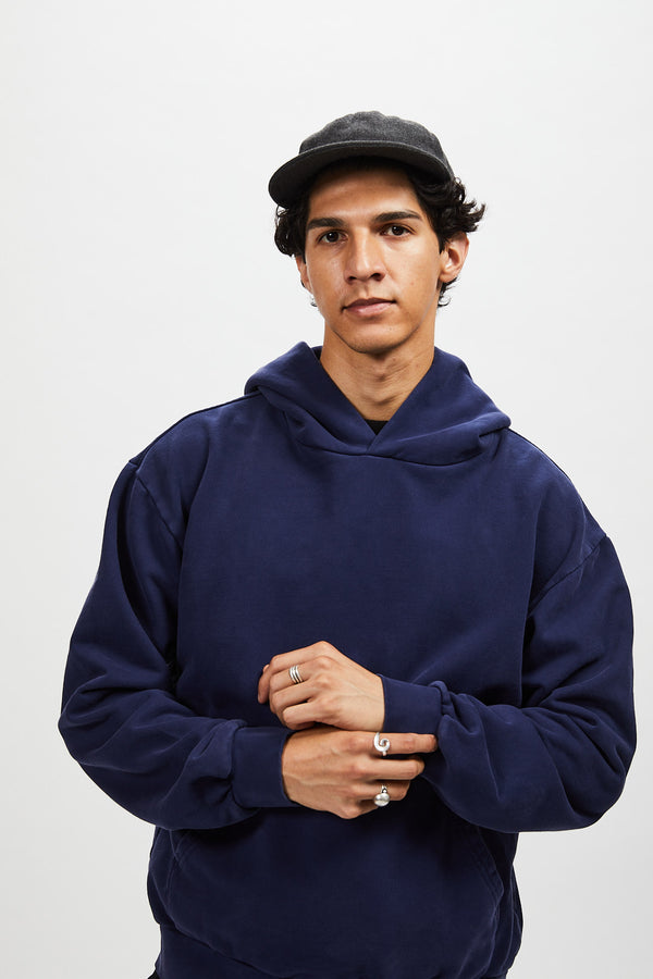 Oversized Hoodie- Washed Blue