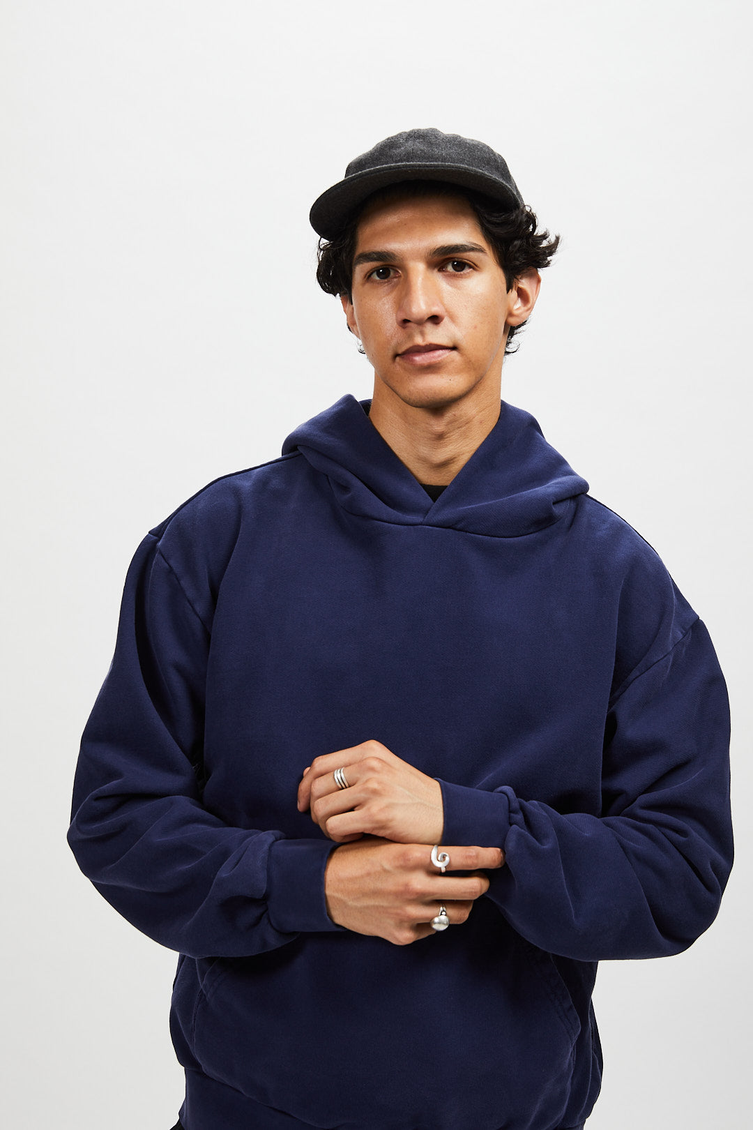 Oversized Hoodie- Washed Blue