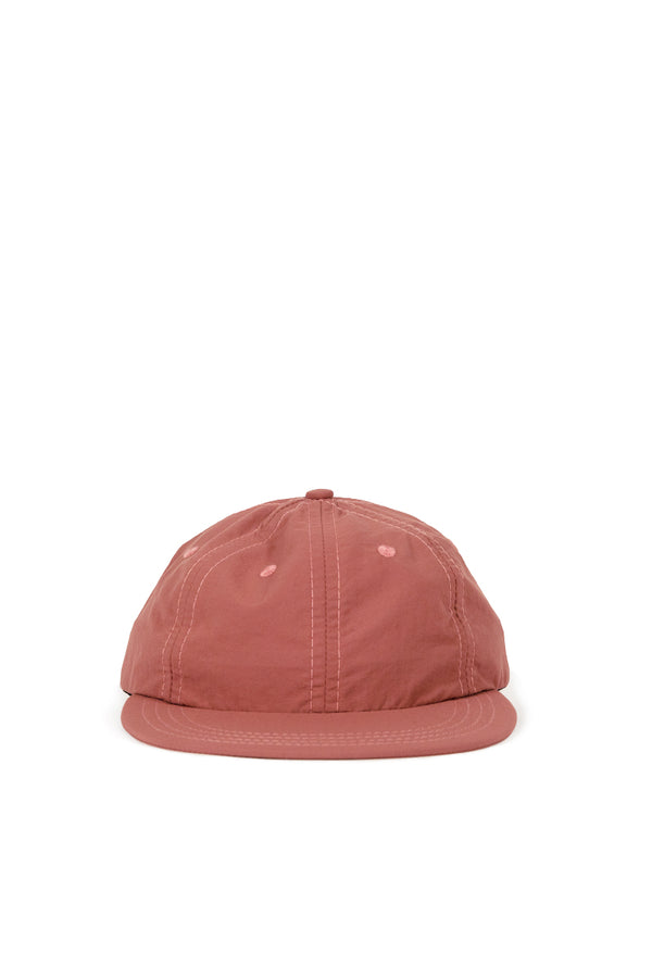 Nylon Twill Weather Cloth 6 Panel Cap - Rose