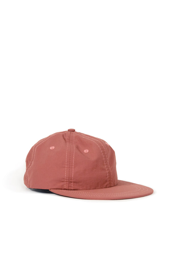 Nylon Twill Weather Cloth 6 Panel Cap - Rose