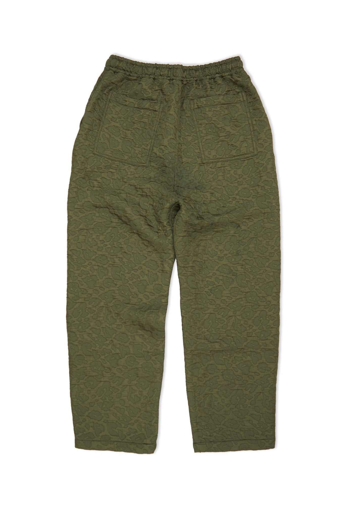 Italian quilted relaxed pant - Army Green