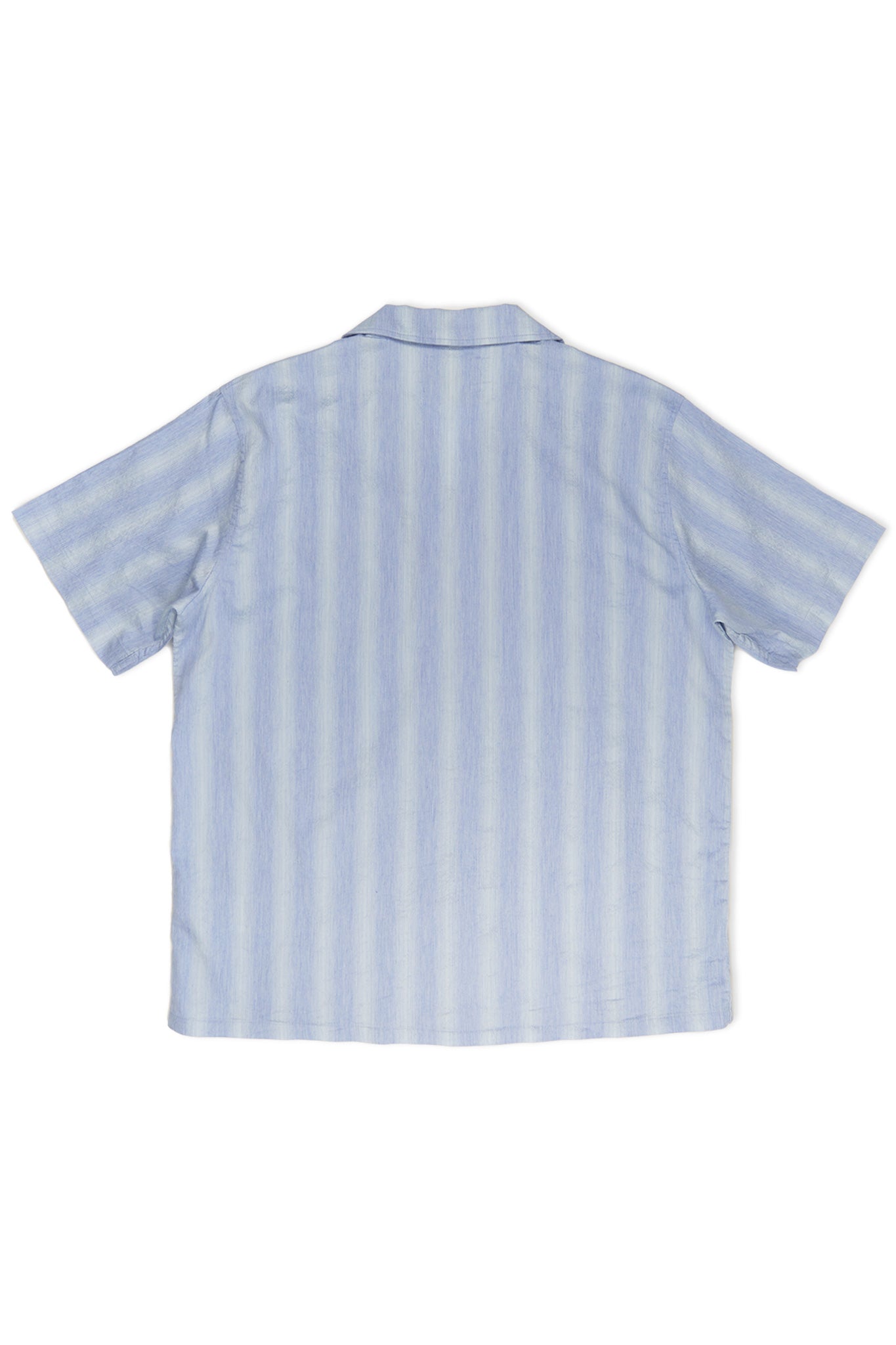 Italian short sleeve camp collar - Blue stripe