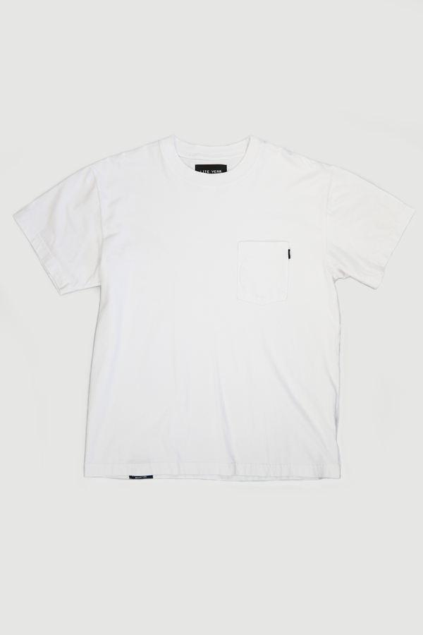 Short Sleeve Pocket Tee - White