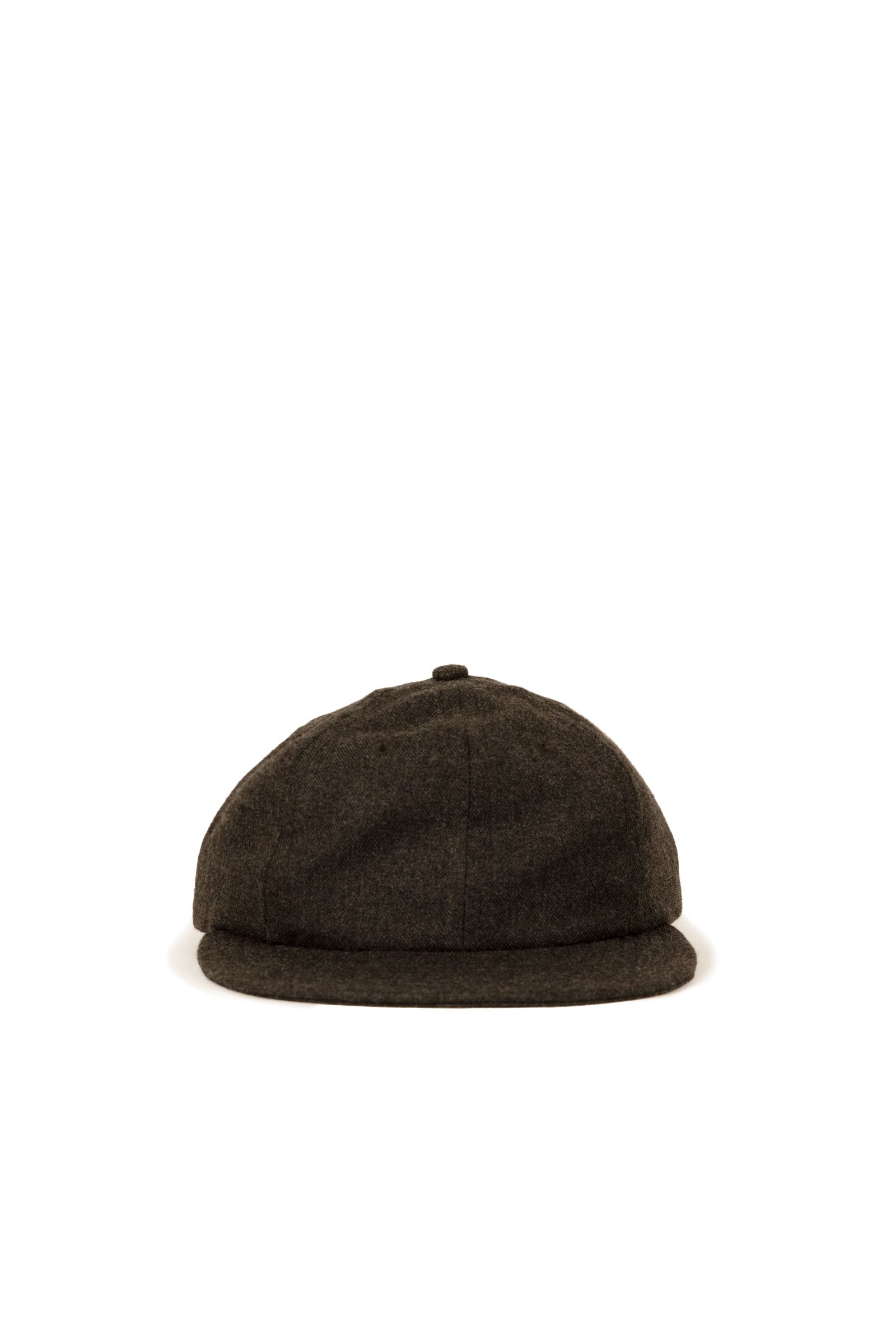 Wool Serge 6 panel cap - Charcoal