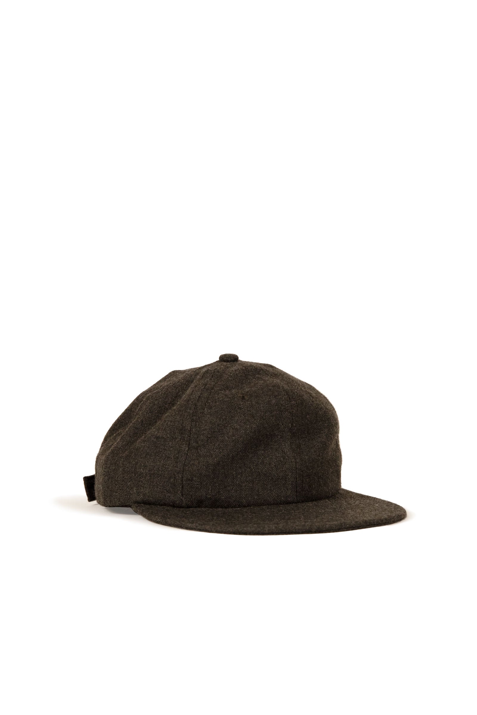 Wool Serge 6 panel cap - Charcoal