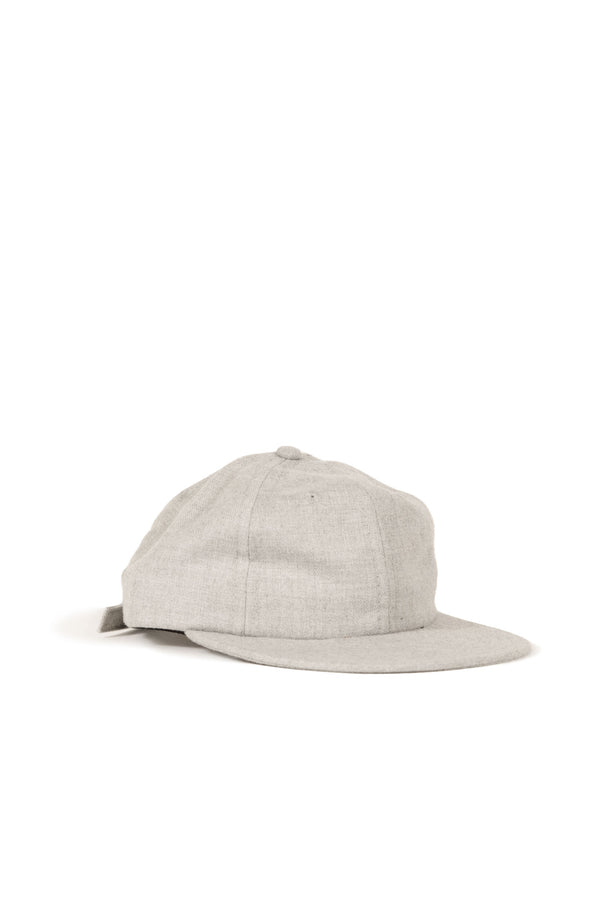Wool Serge 6 panel Cap - Heather Grey