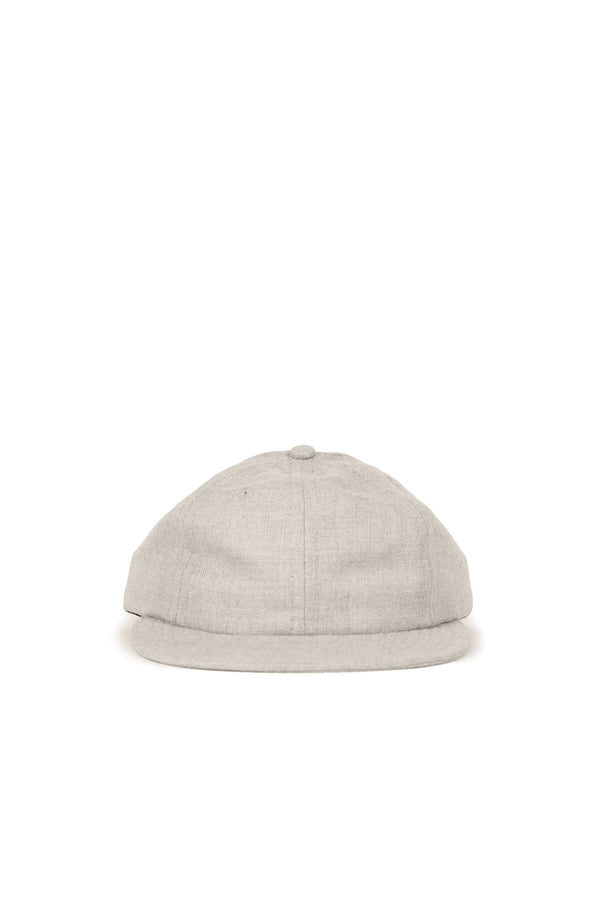Wool Serge 6 panel Cap - Heather Grey