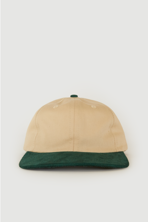 Moleskin & Twill Six Panel - Green / Natural