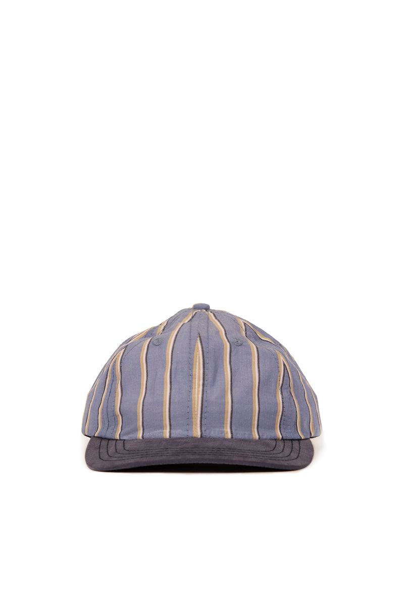 Baseball Stripe/Tencel™ 6 panel cap - Blue/Navy