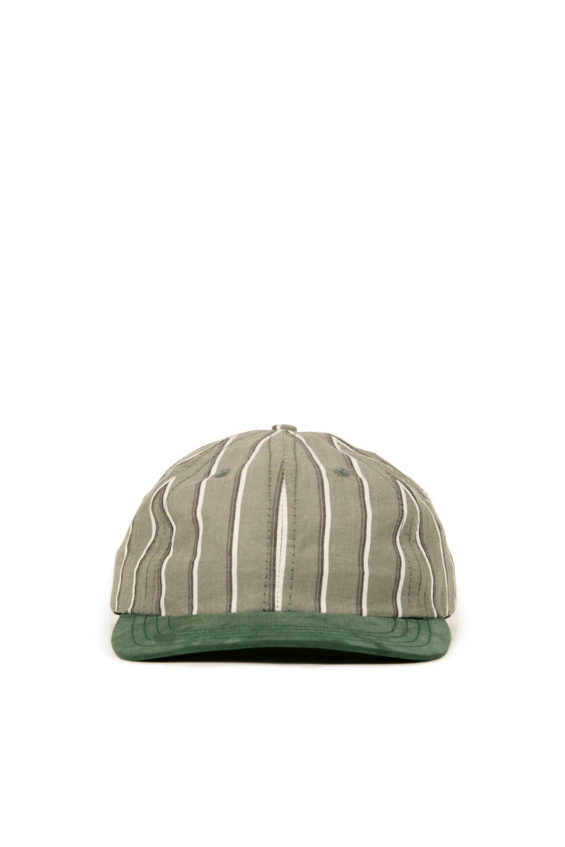 Baseball Stripe/Tencel™ Visor 6 panel cap - Army Green/Forest