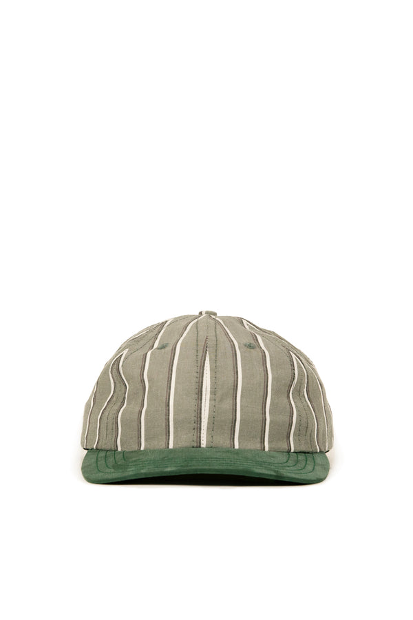 Baseball Stripe/Tencel™ Visor 6 panel cap - Army Green/Forest