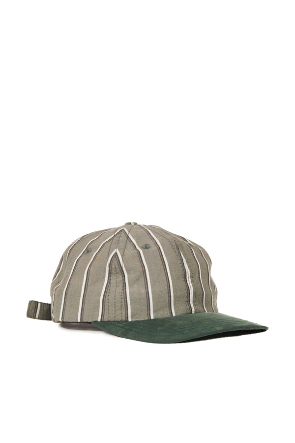 Baseball Stripe/Tencel™ Visor 6 panel cap - Army Green/Forest