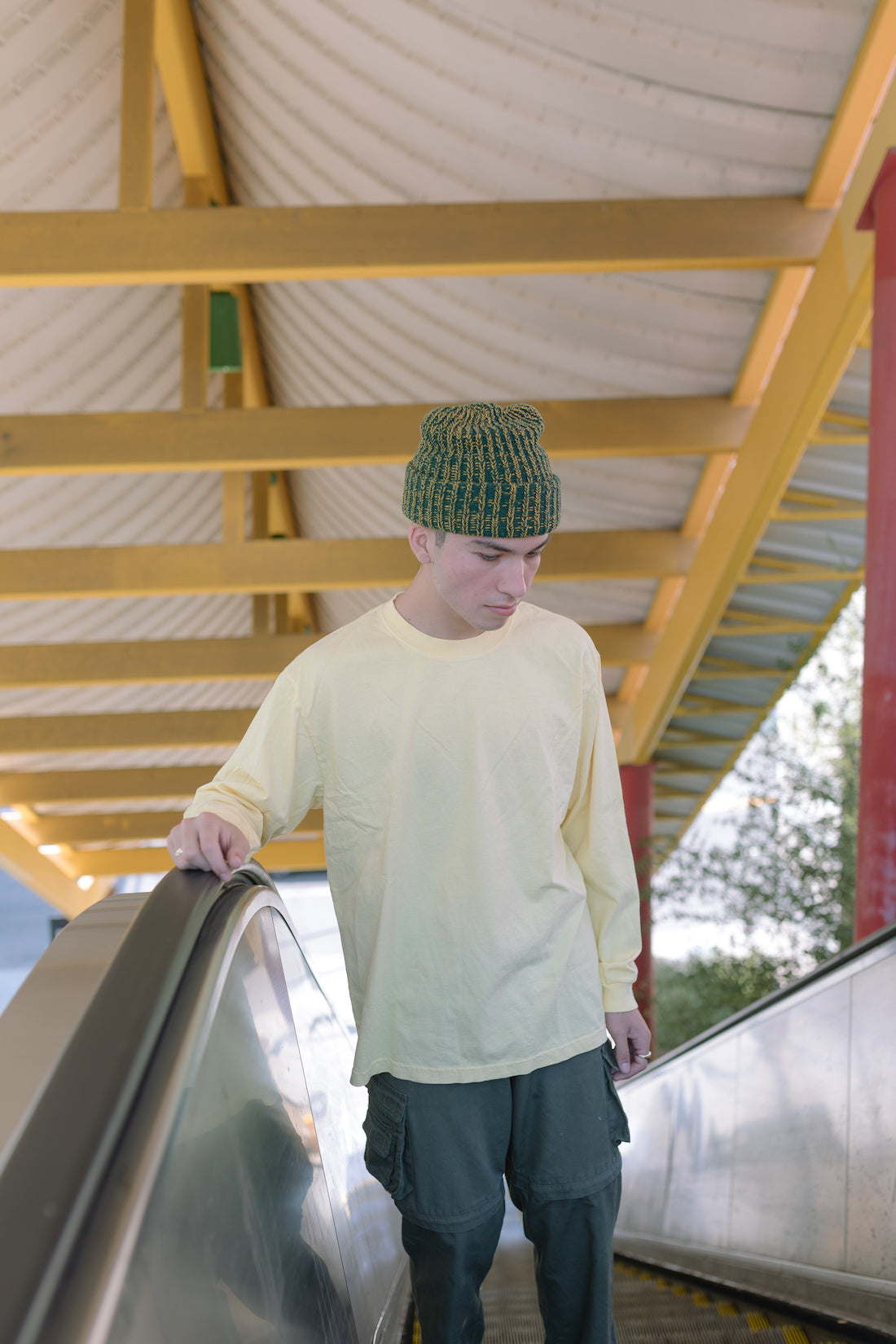 Two Tone Cotton Beanies - Green