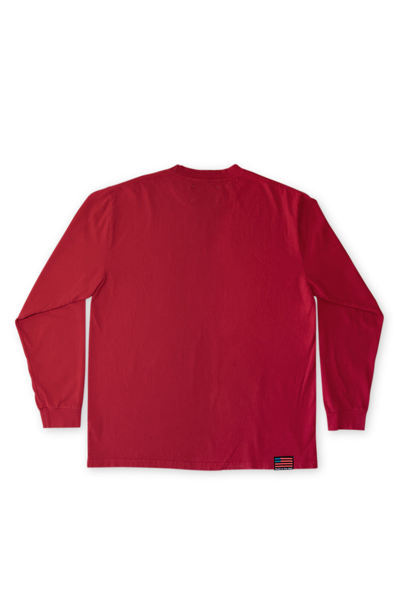 Long Sleeve Tee - Washed Red