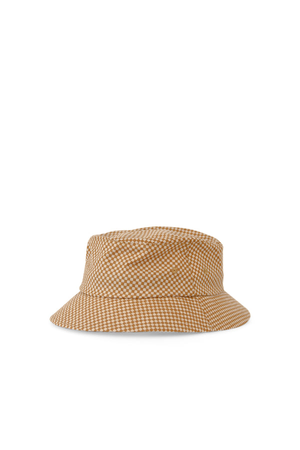 Mini Check Bucket Hat - Mustard