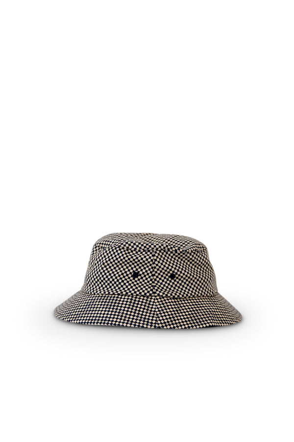 Mini Check Bucket Hat - Navy