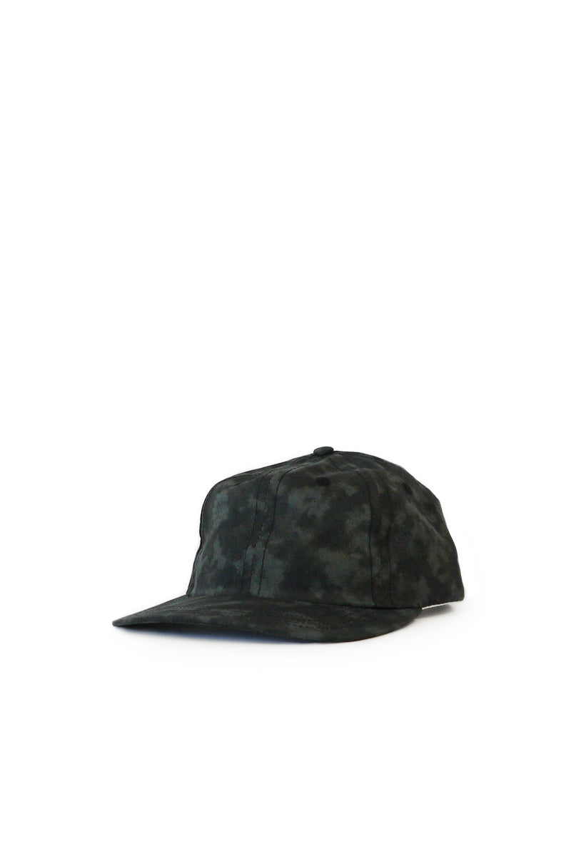 Japanese Cotton Twill 6 Panel Cap - Cloudy Black