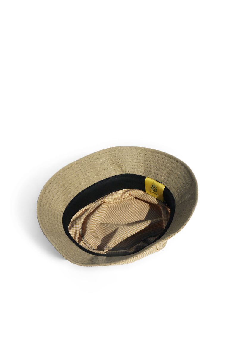 Gingham Bucket Hat - Mustard