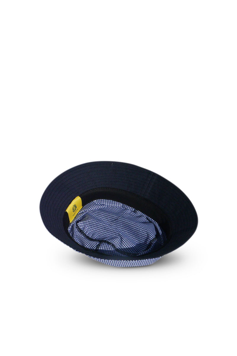 Gingham Bucket Hat - Navy