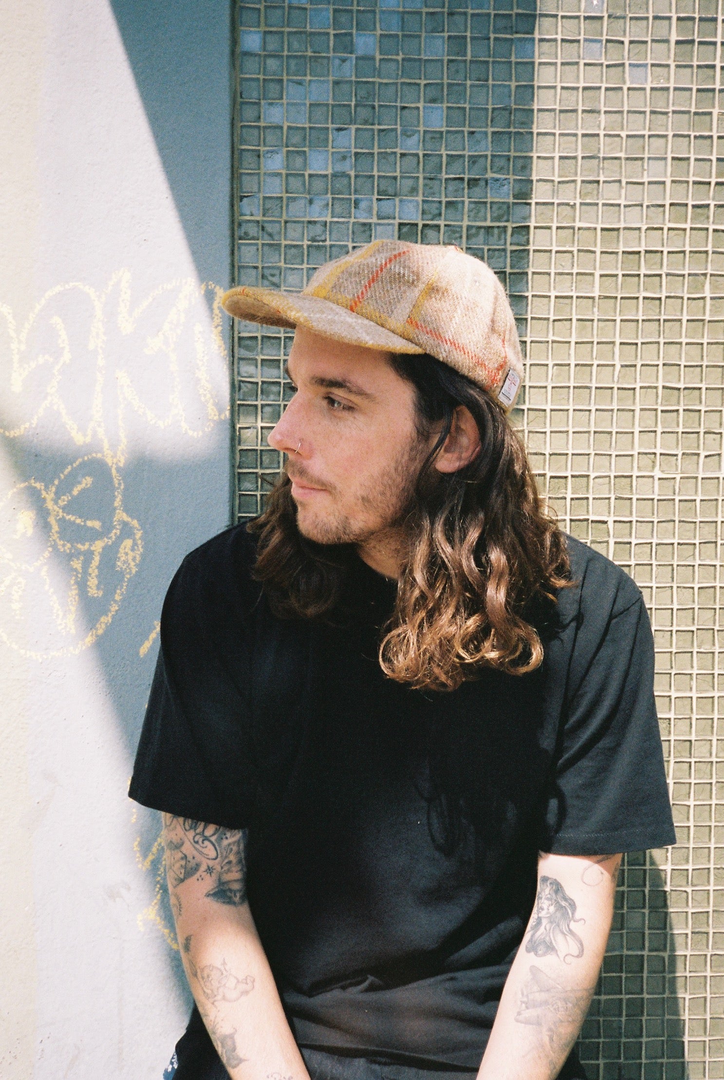 Lite Year Harris Tweed® 6 Panel Plaid Cap - Tan Check