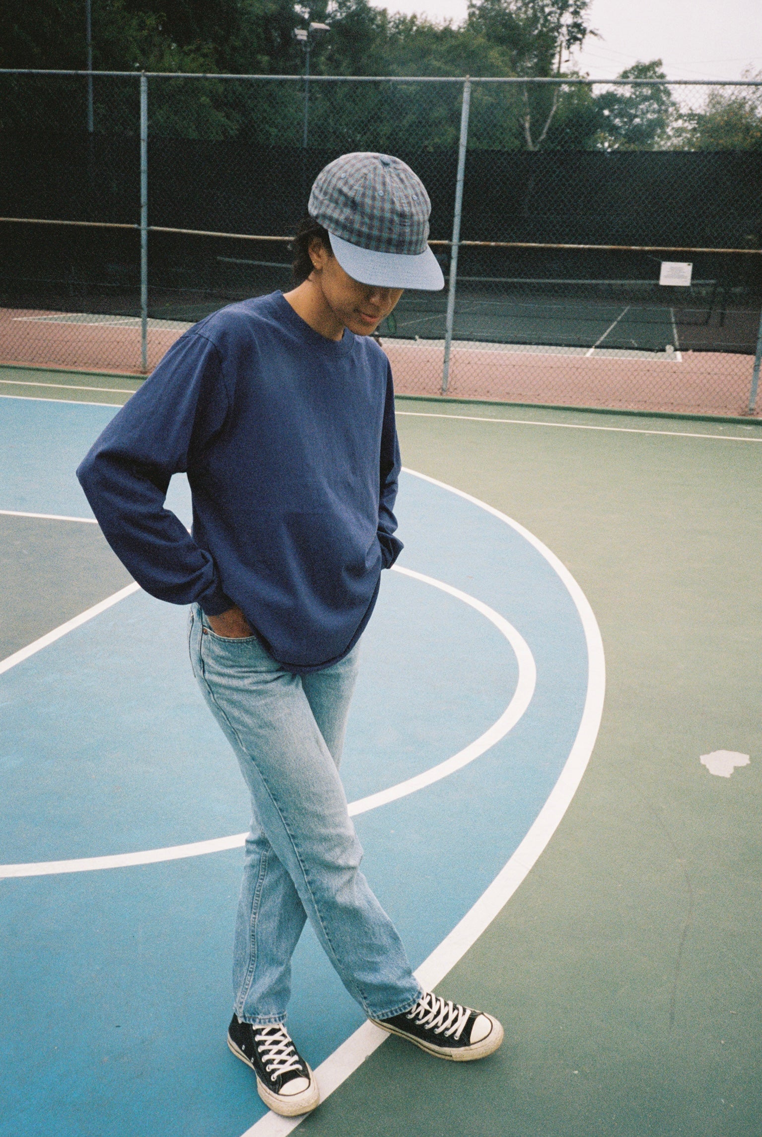 Long Sleeve Tee - Washed Navy