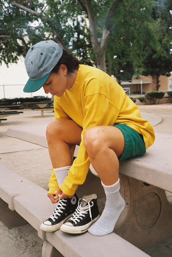 Oversized Fit Heavy Weight Long Sleeve Tee - Mustard