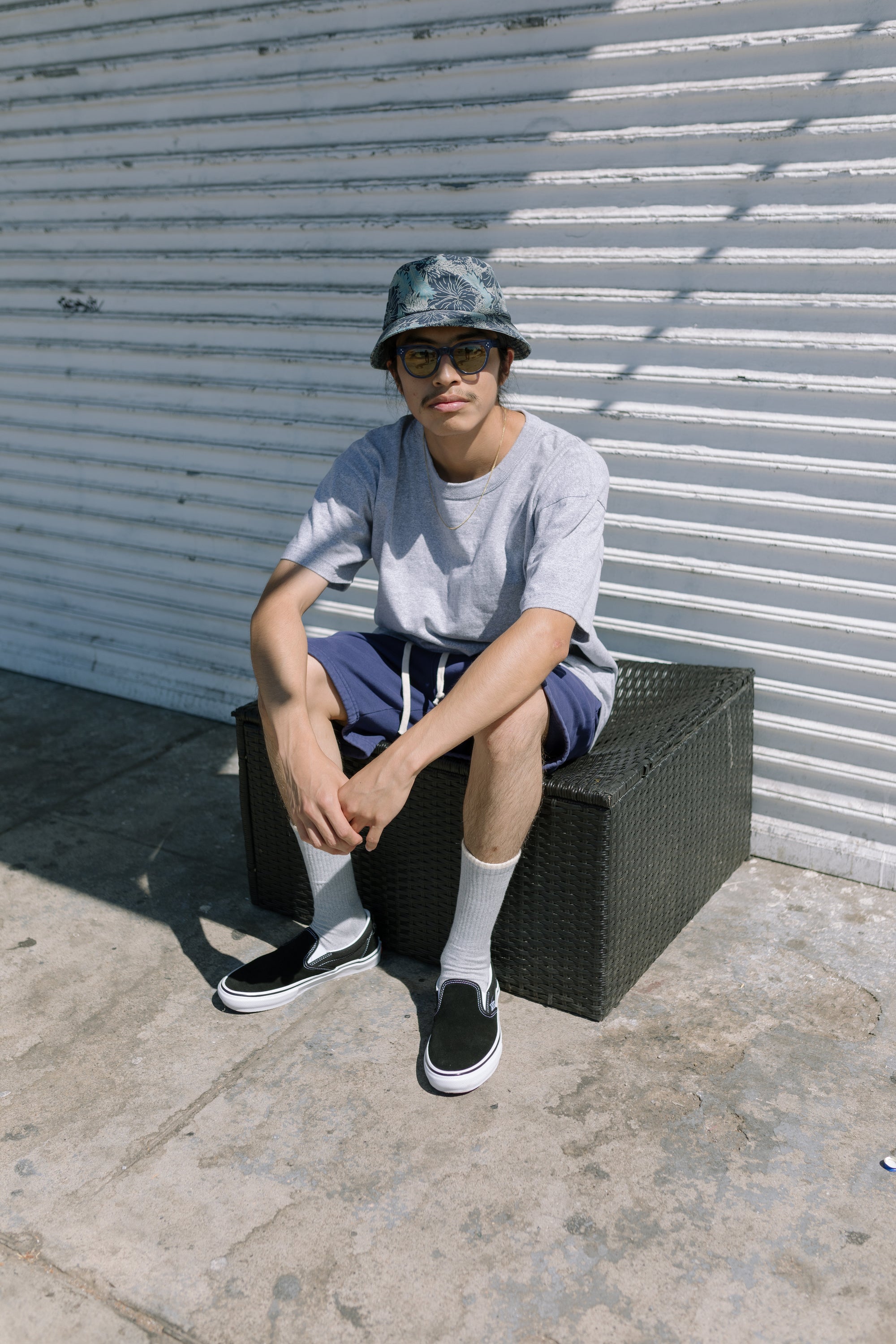 ECONYL® Floral Bucket Hat - Blue Hawaiian