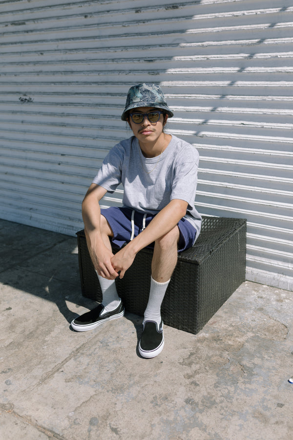 ECONYL® Floral Bucket Hat - Blue Hawaiian