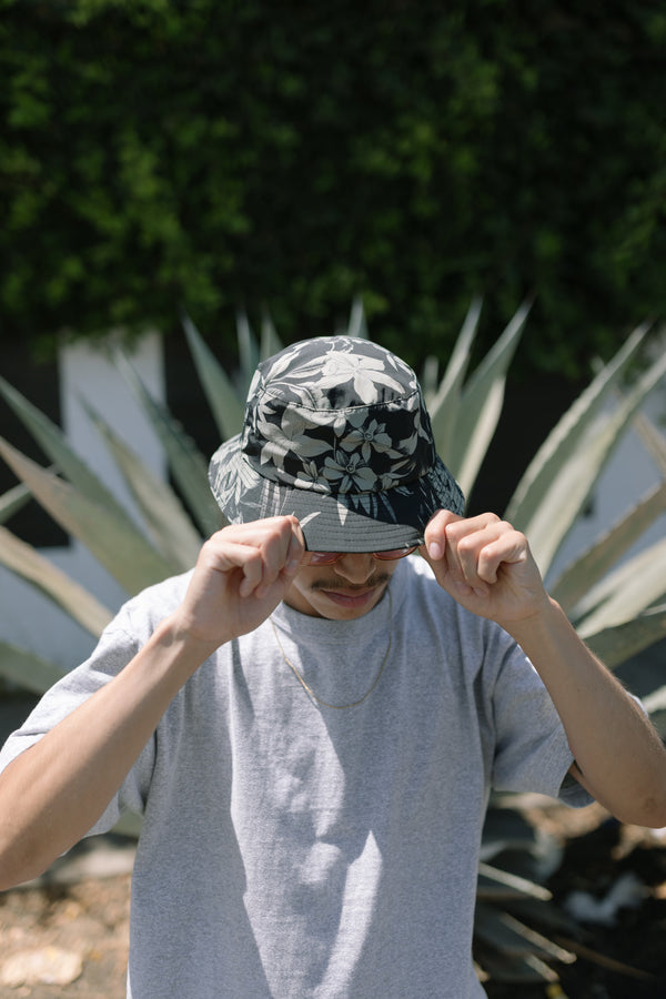 ECONYL® Floral Bucket Hat - Black Orchid