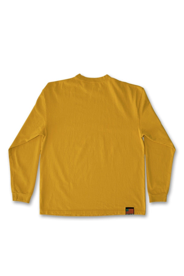 Oversized Fit Heavy Weight Long Sleeve Tee - Mustard