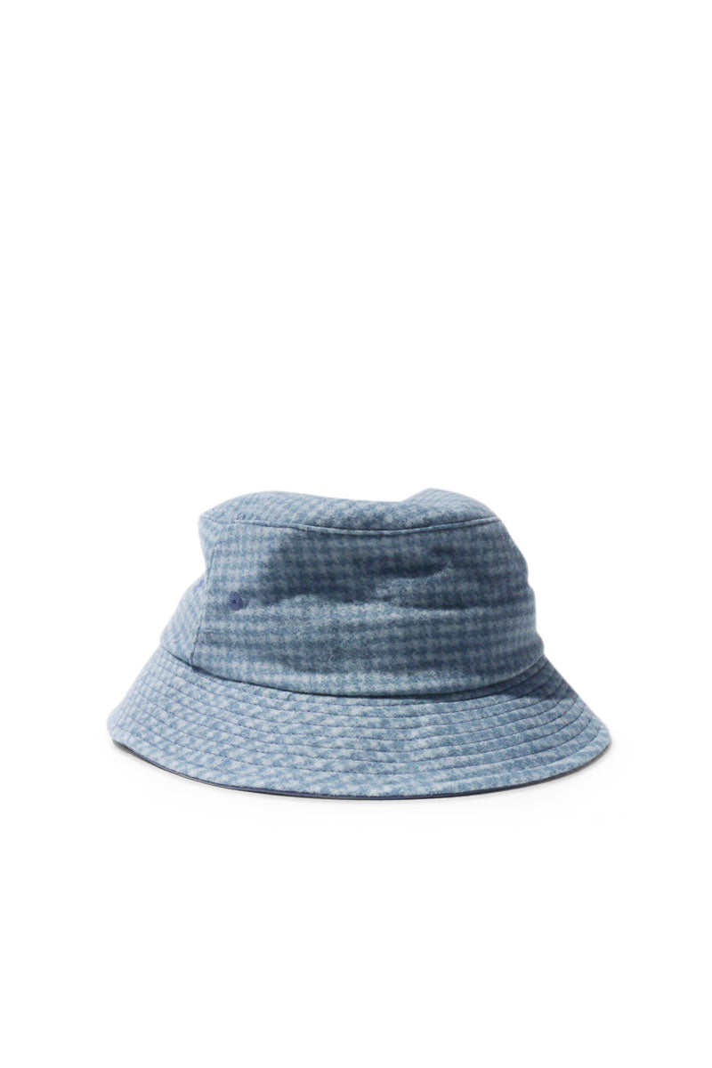 Houndstooth Bucket Hat - Light Blue