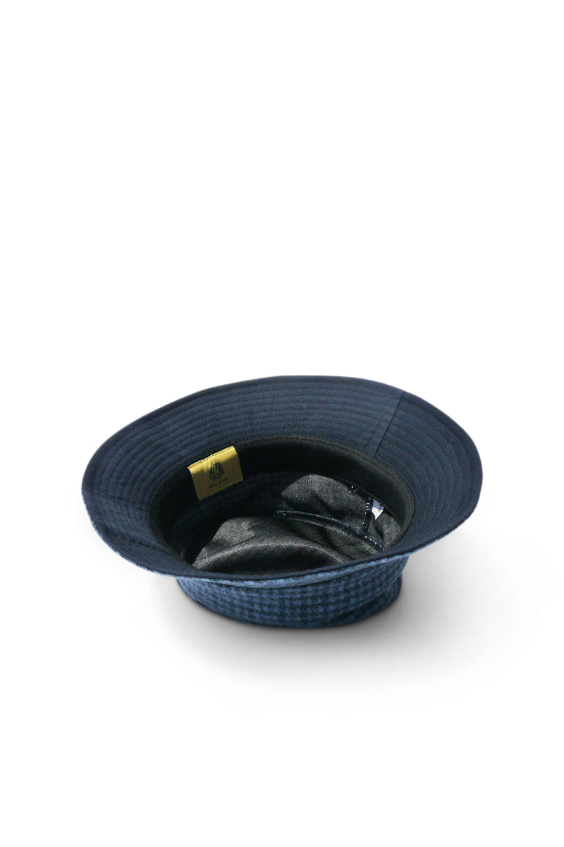 Houndstooth Bucket Hat - Navy